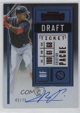 2020 Panini Contenders Prospect Draft Ticket Red 42/75 Cristian Pache Auto 13rw