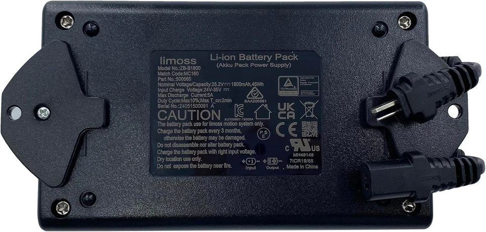 Recliner Wireless Rechargeable Limoss ZB-B1800 Akku Battery Pack Power Supply - Image 2 of 4