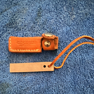 Schrade Old Timer Honesteel Sharpening Stone Steel w/ Leather Sheath