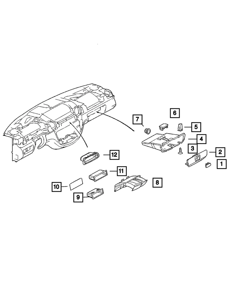Cierre de guantera Mopar genuino 5104257AA Foto 3 de 3