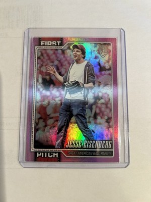 Topps 2026 Series One First Pitch Insert Jesse Eisenberg Pink Glitter  