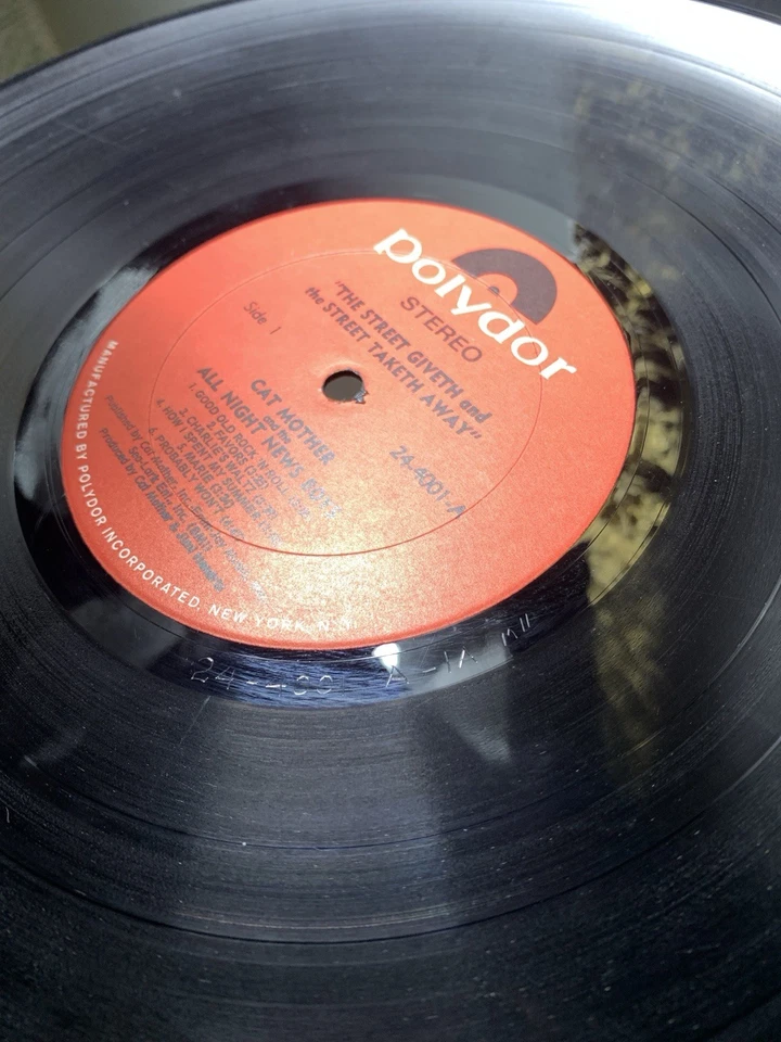 Cat Mother All Night Newsboys Street Giveth Taketh Away LP 1969 1st Press Foto 4 de 4