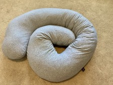 Snoogle Pregnancy Pillow Heather Gray with Removable Cover, In Original Bag
