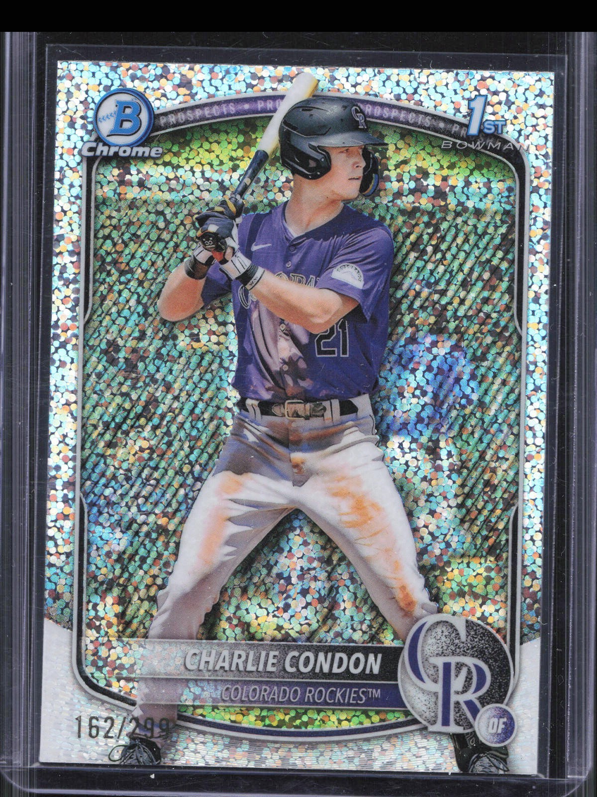 2025 Bowman Chrome Charlie Condon BCP-75 1st Speckle Refractor /299 Rockies