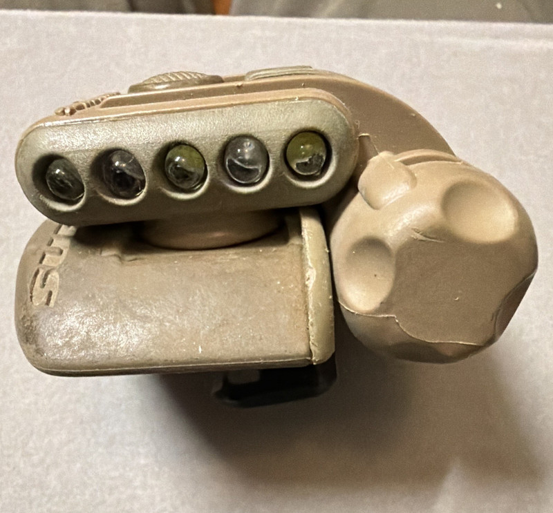 SureFire M962 Helmet Mounted Rifle Light, Tan Color, Model M962, SF123A