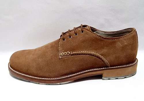 Scarpe uomo Clarks taglia 10 UK 'Arton Walk' nuove imballate marrone scamosciato cuscino plus