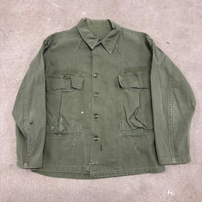 Vintage 40s military us army HBT Jacket WW2 P43 Pockets 42-44R | eBay