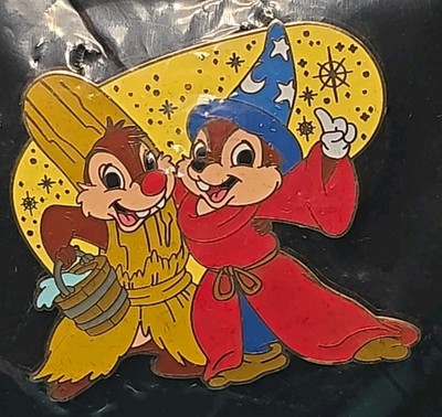 Chip & Dale Dressed as Sorcerer's Apprentice Series Disney Pin 71359 NOC SEALED!