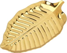 Gold Leaf Spoon Rest for Kitchen Counter and Stove Top, 6.7inch 