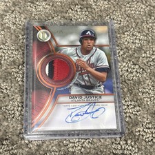 2025 Tribute David Justice Tribute to Threads Auto Relic Patch /25 Braves