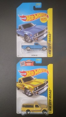 Hot Wheels Datsun 620 Usa Kmart Exclusive Blue 2014 & Yellow 2015 Hw Hot Trucks