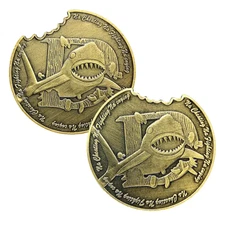 Shark Bite Coin Collectable Commemorative Fish Sea Life Travel  1-pc