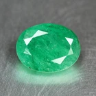 1.74 CTS 9X6.9 MM  IMPRESSIVE FIRE SPARKLING GREEN ZAMBIAN EMERALD GEMSTONE