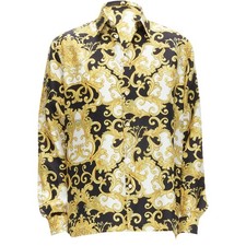 Versace Renaissance Barocco Silk Signature Shirt Women Multicolor Size 46