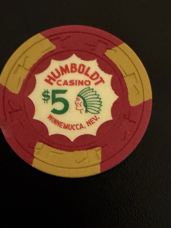 $5 Humboldt Casino Winnemucca Nevada Casino Chip Vintage 1958