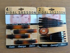 NEW Y2K Vintage Vidal Sassoon CALLI CLIPS VS-15130 Classic Clips 4 Barrettes