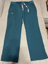 Women  s FIGS Technical Collection Size M / L Green Scrubs Set Top and Pants