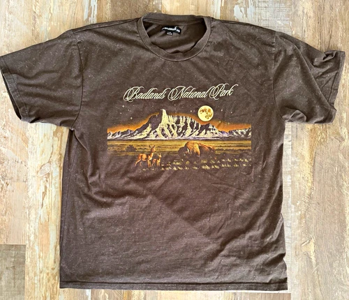 Vintage BrandMakers Badlands National Park Graphic T-Shirt M Vintage vintage concert t-shirt, vintage, single stitch, B+ condition