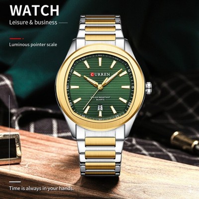 Mens Simple Waterproof Calendar Quartz Watch