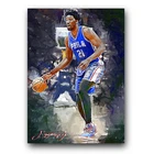Joel Embiid #3 Art Card Limited 26/50 Edward Vela Signed (Philadelphia 76ers)