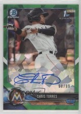 Christopher Torres Bowman Chrome 2018 Green Atomic Refractor /99 Auto