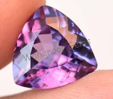 Natural Color Change Sapphire 5.65 Ct Stunning Trillion Certified Unheated Gems