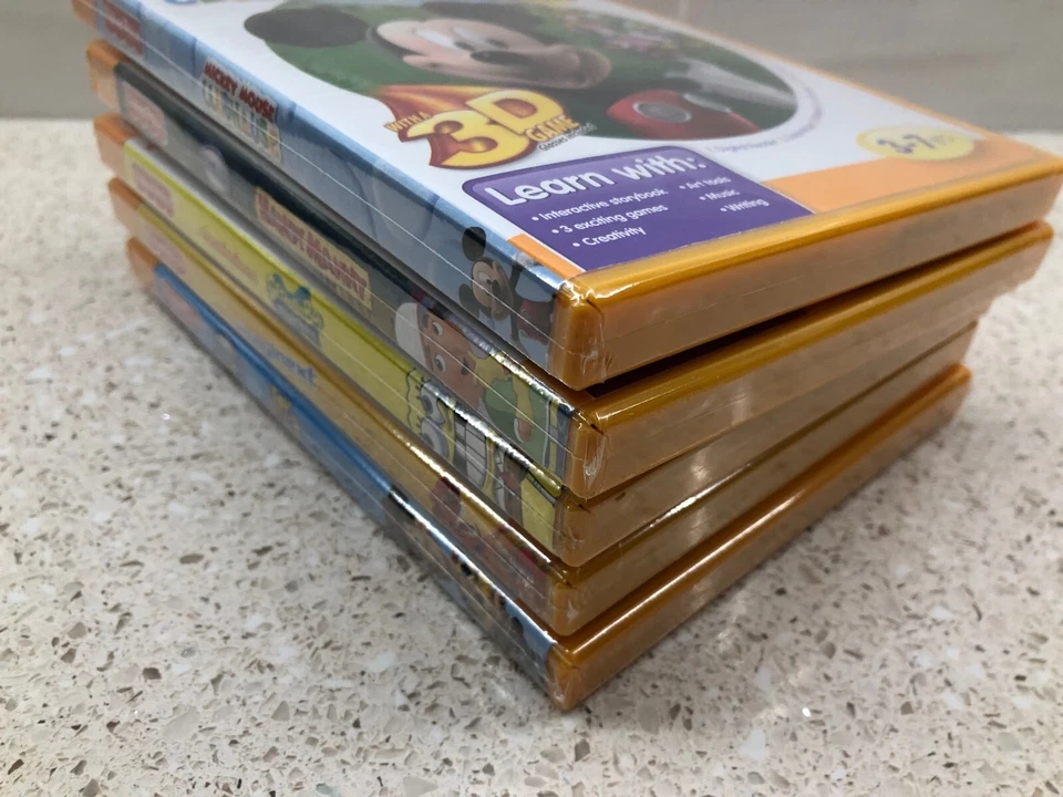 Fisher Price iXL Learning System 5 New Sealed Games : Mickey SpongeBob Toy Story - Image 2 of 4