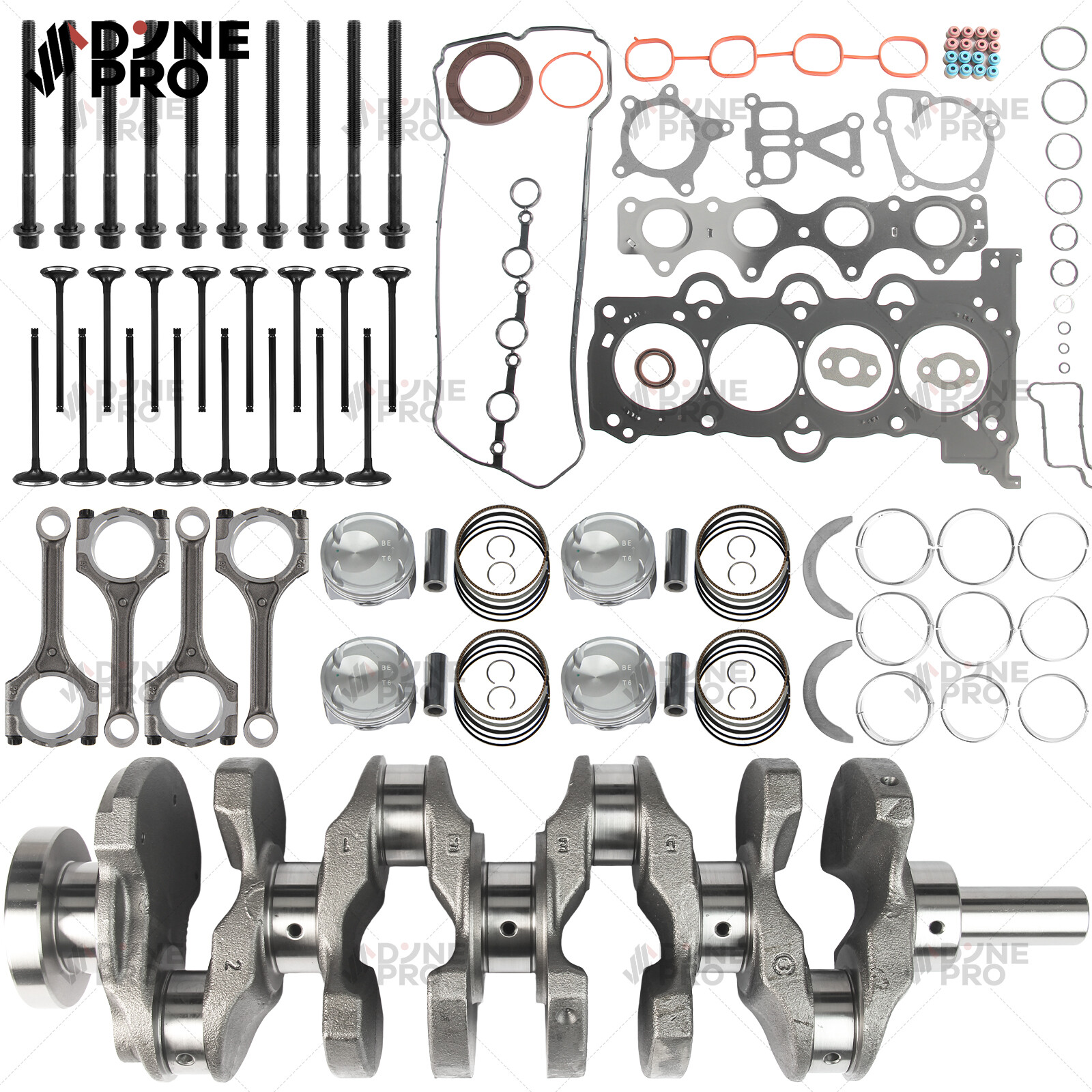 1.6L Turbo Engine Rebuild Kit G4FJ for Hyundai Kia Crankshaft Rods  