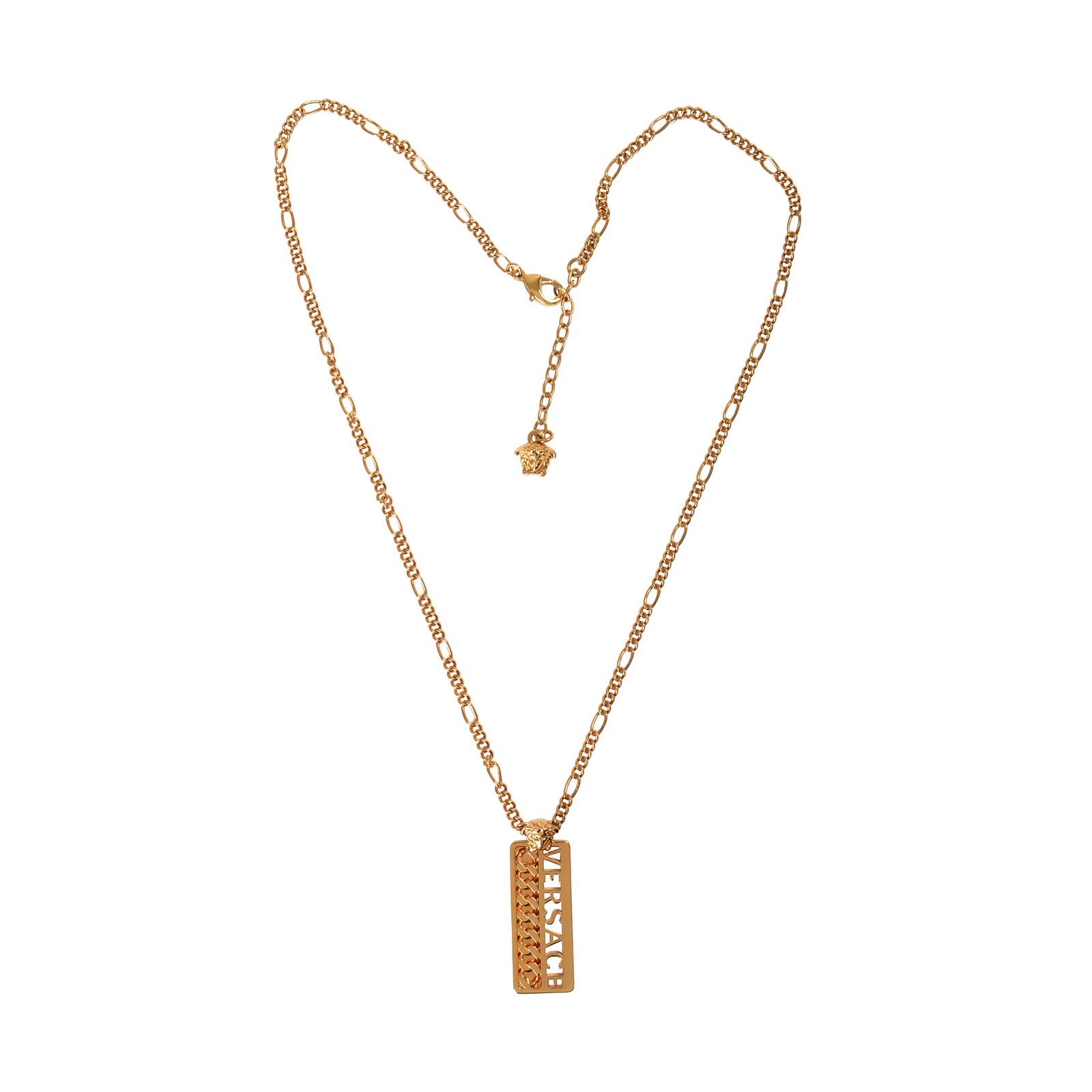 Подвеска на металлической цепочке Versace Унисекс золотого цвета 51190₽