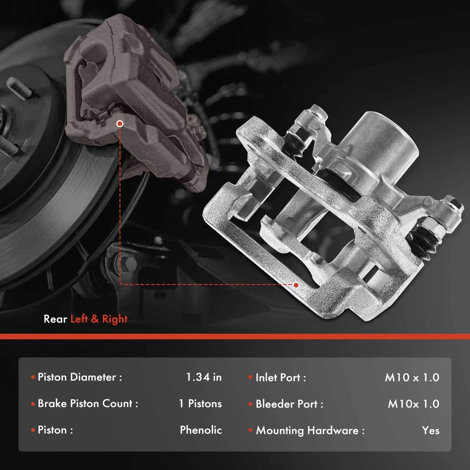 4x Pinza de freno de disco delantera y trasera con soporte para Hyundai Sonata 2011 2012-2014 Foto 2 de 4