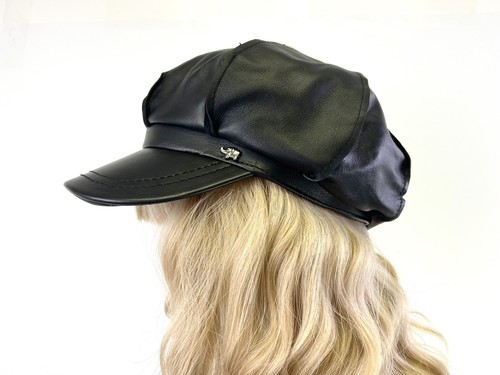 New 100% Genuine Lambskin Leather Baggy Newsboy Cap / Hat - Picture 3 of 11