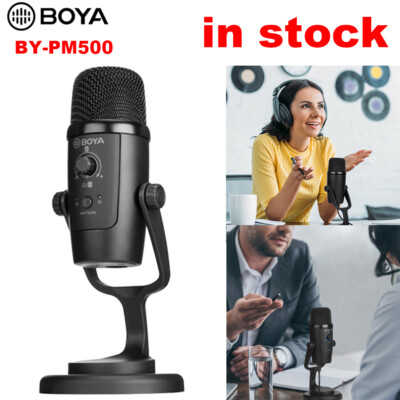 BOYA BY-PM500 USB Desktop Stand Microphone 24bit/48kHz Windows Mac Computer