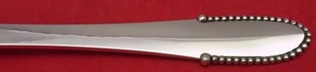 Cuchara de cena antigua de plata esterlina con cuentas de Georg Jensen de 7 1/2" Foto 2 de 2