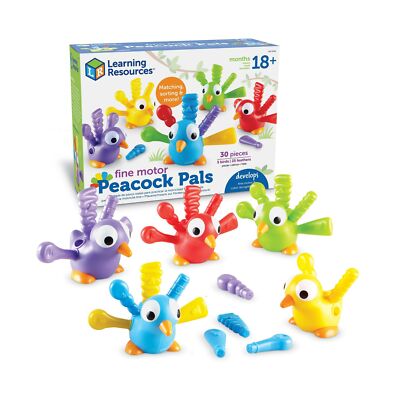 Learning Resources Fine Motor Peacock Pals, Fine Motor Toddler Toy, Sorting S...