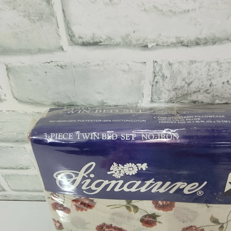 Juego de 3 sábanas dobles vintage de bolsillo profundo floral Cottagecore Foto 2 de 4