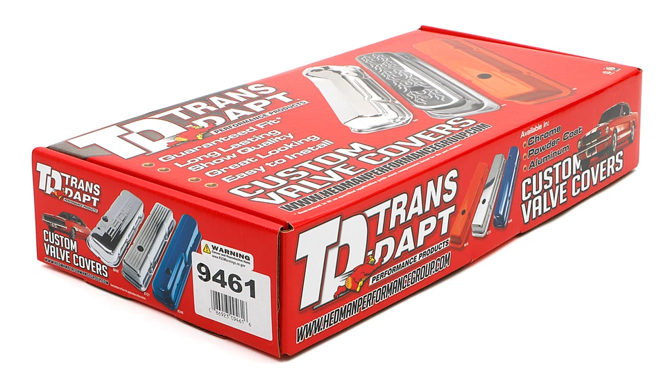 Trans-Dapt Performance Products 9461 镀铬钢阀盖 — 第 2/4 张图片