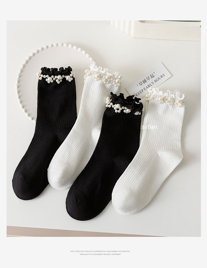 Pearl Ankle Socks for women Soft And Comfortable Ship From Pakistan-image