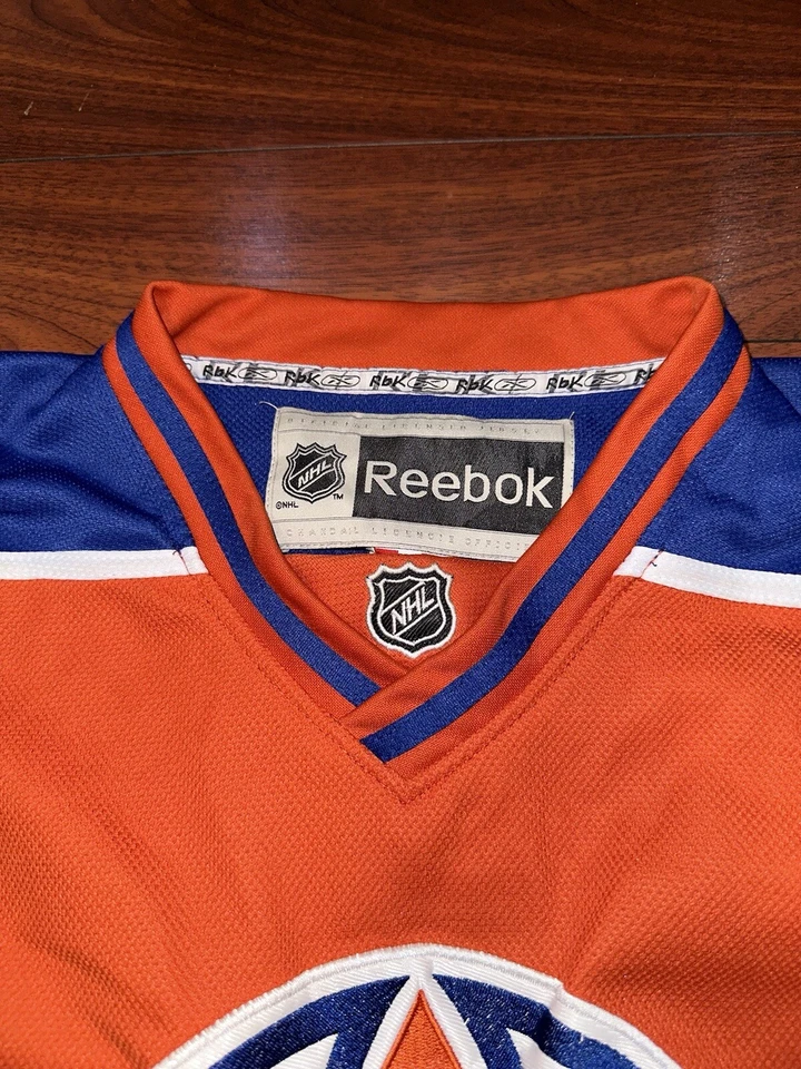 Connor McDavid Edmonton Oilers Reebok Hockey Jersey NHL Size 52 Orange Blue - Image 3 of 4