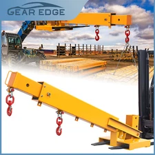 6000LB/3T Adjustable Forklift Mobile Crane Lifting Hoist Jib Boom With 2 Hooks