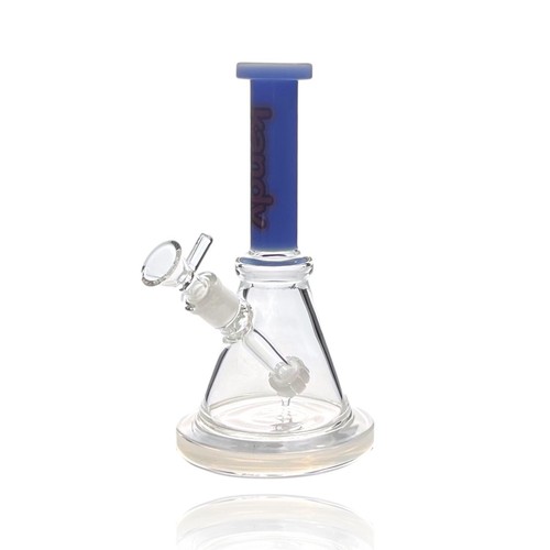 Kandy Glass Water Pipe 8" Thick Base Slitted Slant Heavy Glass Water