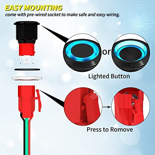 Lutron Dimmer Switch Great Lamp Push Button Switch -FILN 19MM Lamp Push ...