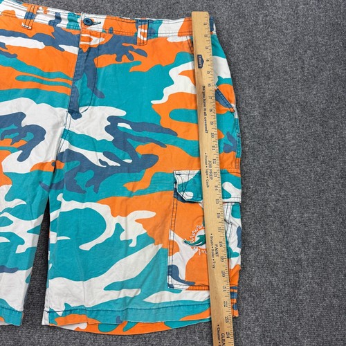 Pantalones Cortos De Colección Miami Dolphins Para Hombres 42 Naranja Azul Camuflaje NFL Equipo Ropa - Imagen 17 de 18