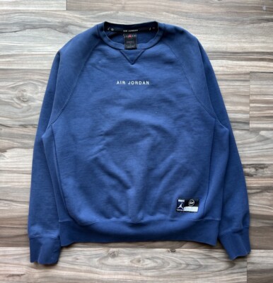 Nike Air Jordan x Fragment Crewneck Sweatshirt Navy Size Large Rare Embroidered | eBay