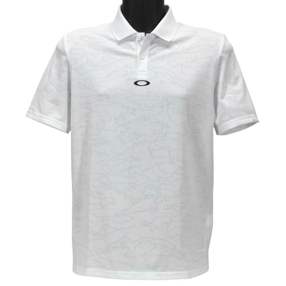 Oakley Perforated Polo Mens Size S Small White Casual Golf Regular Fit Tee Shirt