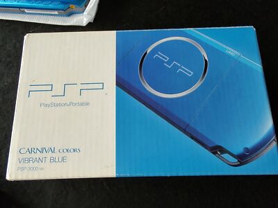 SONY Playstation Portable PSP-3000 VIBRANT BLUE Console Box set