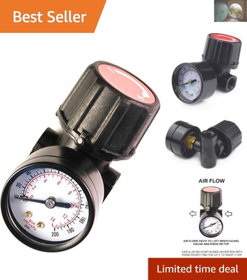 #ad CR1401G 1 4quot; NPT Air Regulator with Steel Gauge for Reliable Pressure Control $20.29