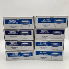 LOT Of Uline Shrink Bands A Variery of Different Sizes and Shapes