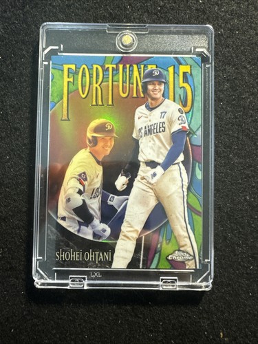 Shohei Ohtani 2025 Topps Chrome Update Fortune 15 Dodgers F15-6 in mag case