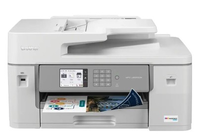 Brother - MFC-J6555DW INKvestment Tank All-in-One Inkjet Printer - White/Gray