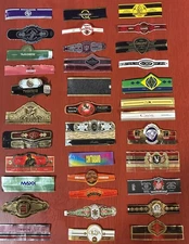 Lot Of 35 Cigar Bands Rings Labels